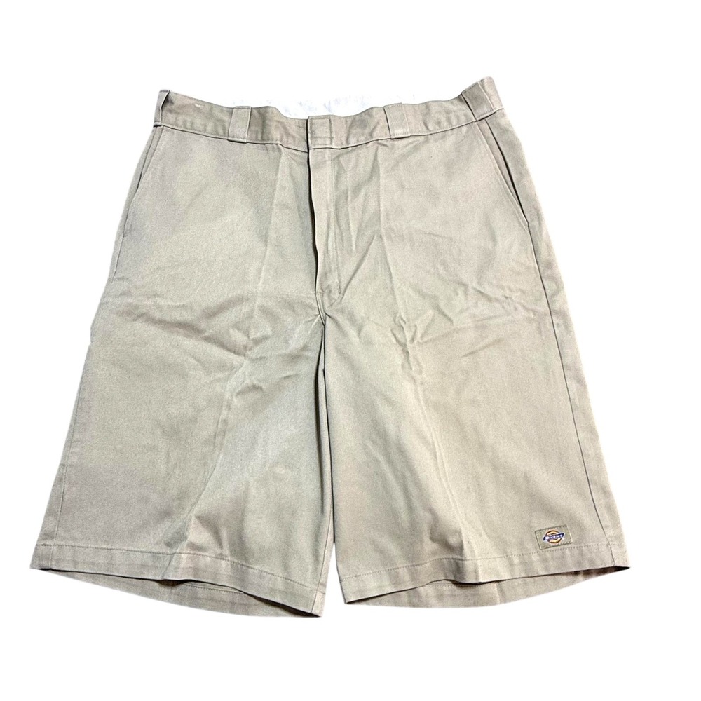Dickies Cargo Shorts Mens 40 Beige Workwear Relaxed Fit Flat Front 11 Inseam